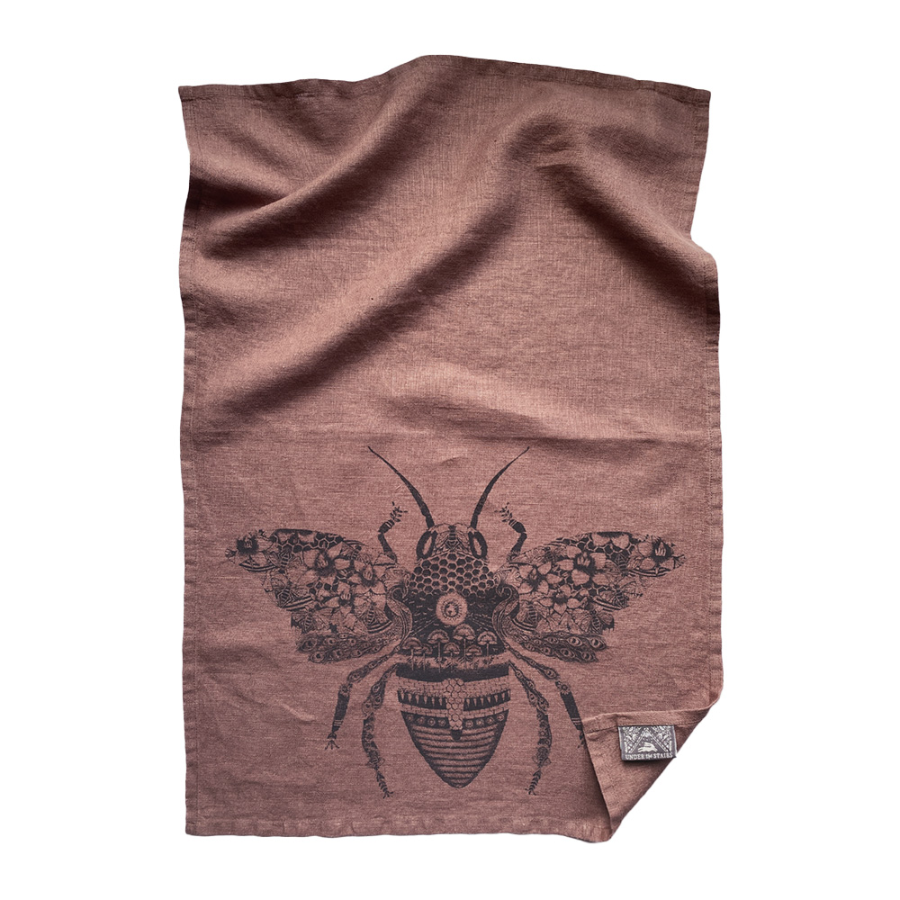 GeorgieLettersPic_Linen_Teatowel_AshesRoses_Bee_Prod2