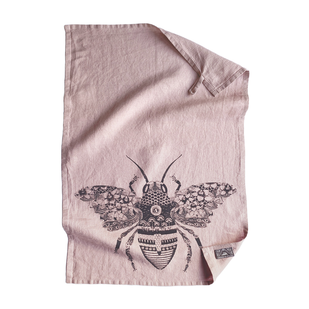GeorgieLettersPic_Linen_Teatowel_Blush_Bee_Prod