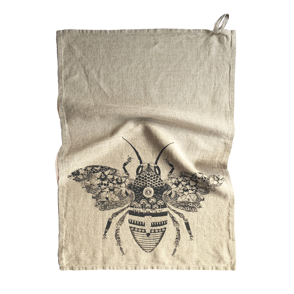 GeorgieLettersPic_Linen_Teatowel_Natural_Bee_Prod