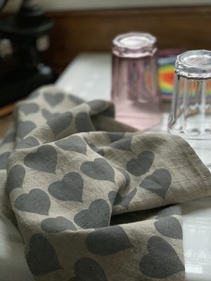 Hearts Tea Towel