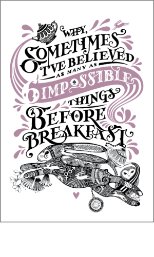 'Impossible Things' Tea Towel